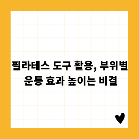 필라테스 도구 활용, 부위별 운동 효과 높이는 비결