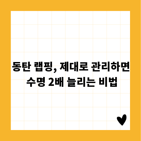 동탄 랩핑, 제대로 관리하면 수명 2배 늘리는 비법