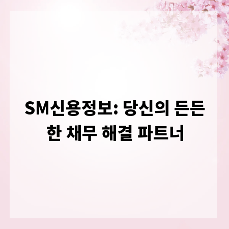 SM신용정보: 당신의 든든한 채무 해결 파트너