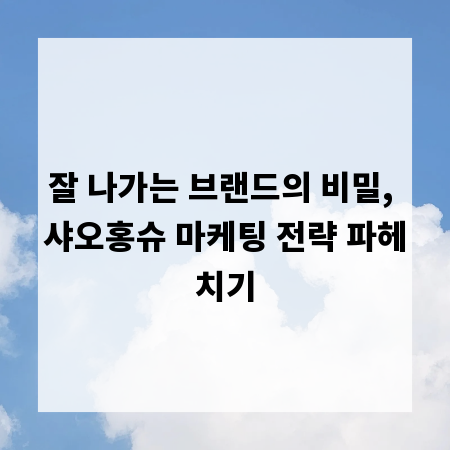 잘 나가는 브랜드의 비밀, 샤오홍슈 마케팅 전략 파헤치기