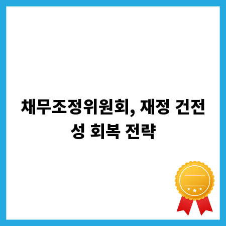 채무조정위원회, 재정 건전성 회복 전략