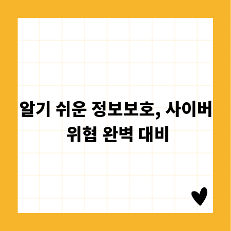 알기 쉬운 정보보호, 사이버 위협 완벽 대비