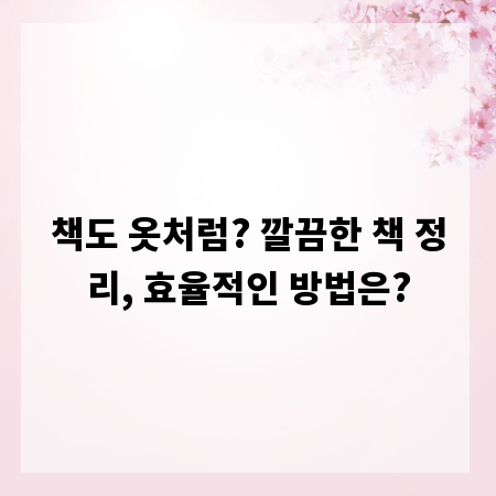 책도 옷처럼? 깔끔한 책 정리, 효율적인 방법은?