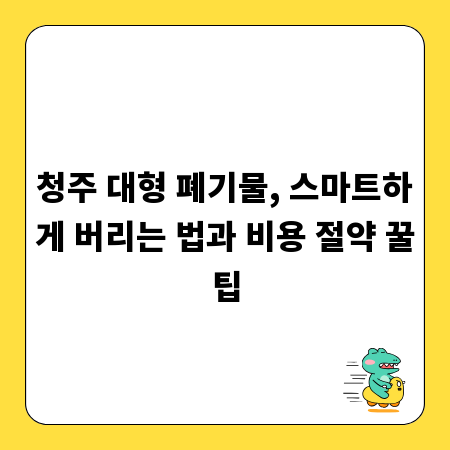 청주 대형 폐기물, 스마트하게 버리는 법과 비용 절약 꿀팁