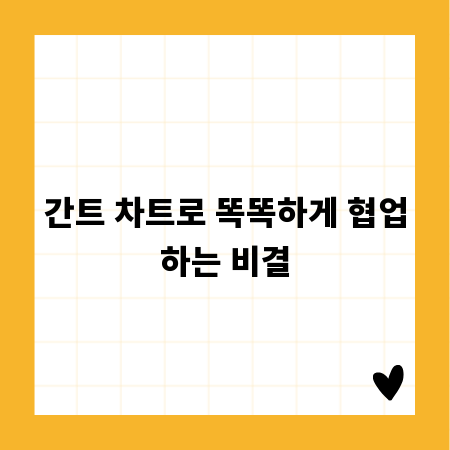 간트 차트로 똑똑하게 협업하는 비결