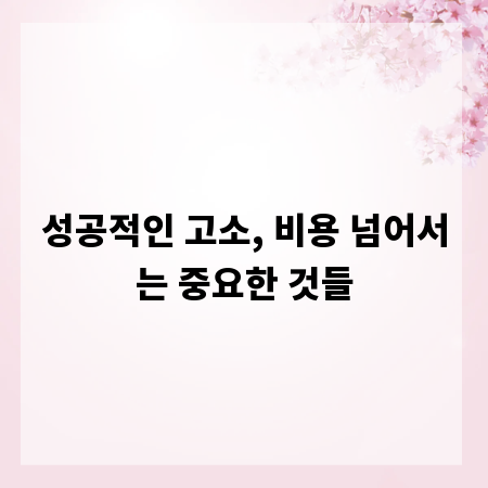성공적인 고소, 비용 넘어서는 중요한 것들