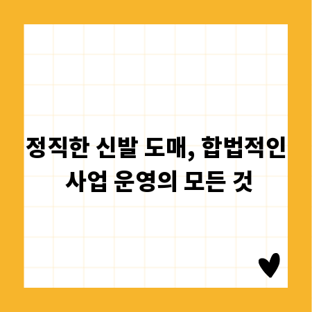 정직한 신발 도매, 합법적인 사업 운영의 모든 것