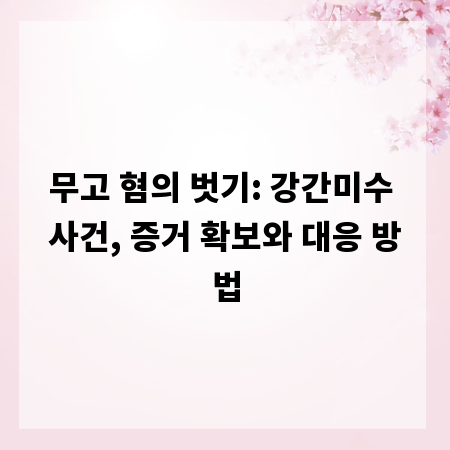 무고 혐의 벗기: 강간미수 사건, 증거 확보와 대응 방법