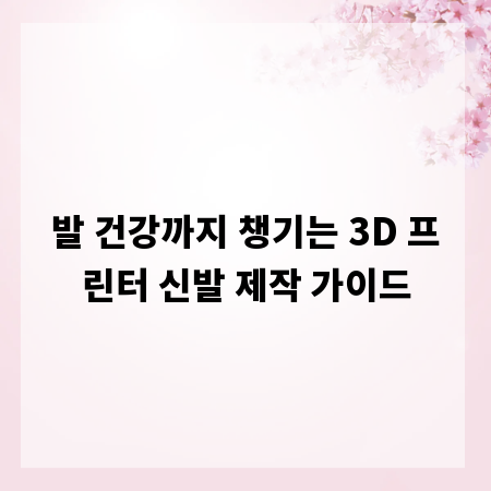 발 건강까지 챙기는 3D 프린터 신발 제작 가이드