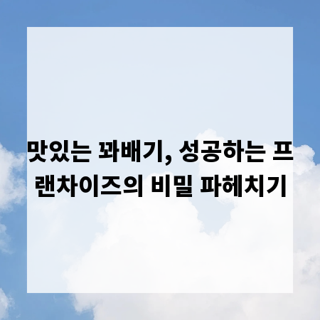 맛있는 꽈배기, 성공하는 프랜차이즈의 비밀 파헤치기