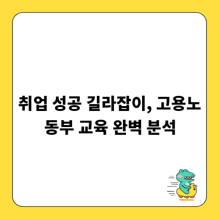 취업 성공 길라잡이, 고용노동부 교육 완벽 분석