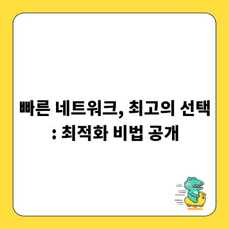 빠른 네트워크, 최고의 선택: 최적화 비법 공개