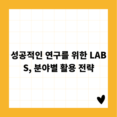 성공적인 연구를 위한 LABS, 분야별 활용 전략