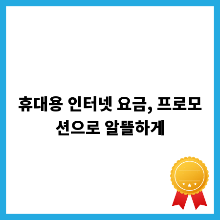 휴대용 인터넷 요금, 프로모션으로 알뜰하게