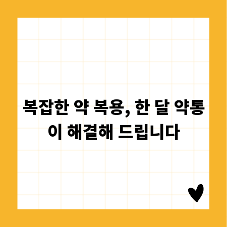 복잡한 약 복용, 한 달 약통이 해결해 드립니다