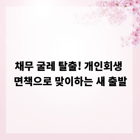 채무 굴레 탈출! 개인회생 면책으로 맞이하는 새 출발