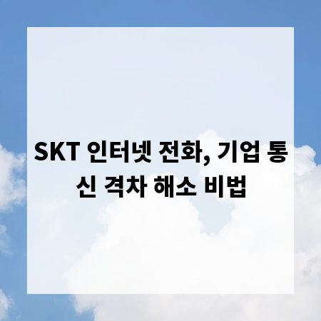 SKT 인터넷 전화, 기업 통신 격차 해소 비법