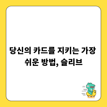당신의 카드를 지키는 가장 쉬운 방법, 슬리브