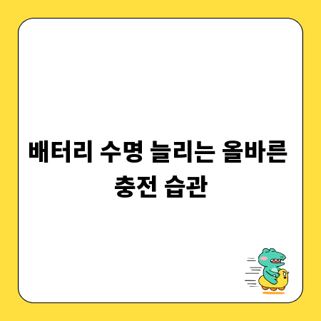배터리 수명 늘리는 올바른 충전 습관
