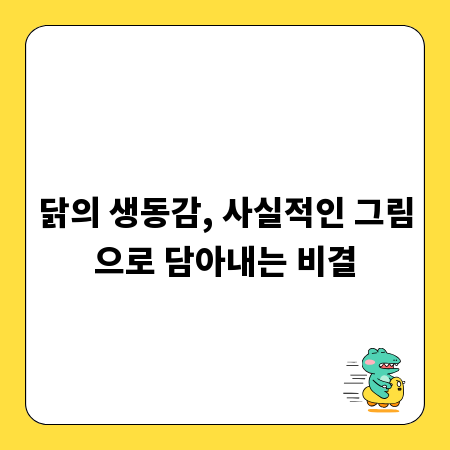 닭의 생동감, 사실적인 그림으로 담아내는 비결