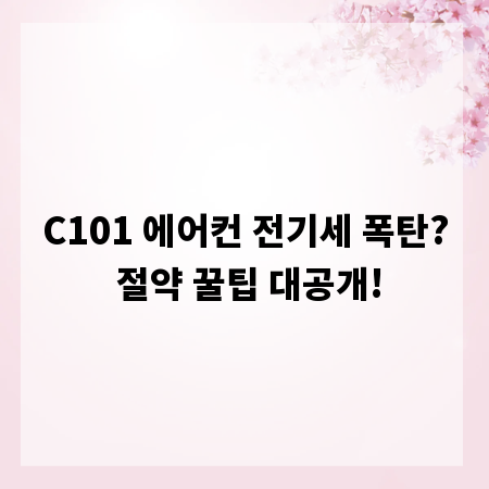 C101 에어컨 전기세 폭탄? 절약 꿀팁 대공개!