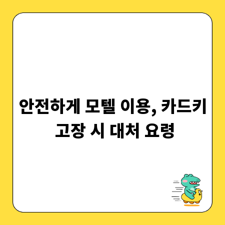 안전하게 모텔 이용, 카드키 고장 시 대처 요령