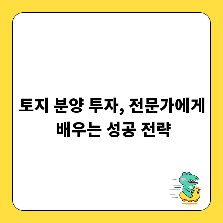 토지 분양 투자, 전문가에게 배우는 성공 전략
