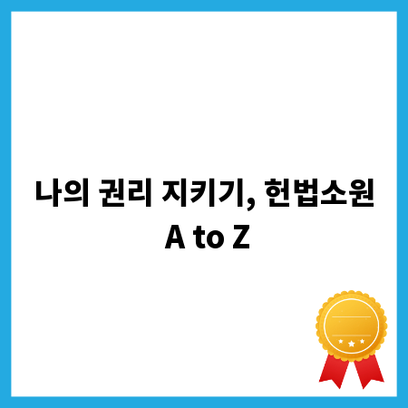 나의 권리 지키기, 헌법소원 A to Z